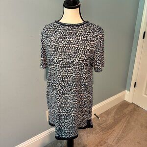 Tory Burch Navy and White short sleeve dress